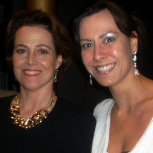With Sigourney Weaver at the WALLE premiere in London