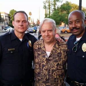 On STRAIGHT OUTTA COMPTON set with Paul Giamatti and Inny Clemons