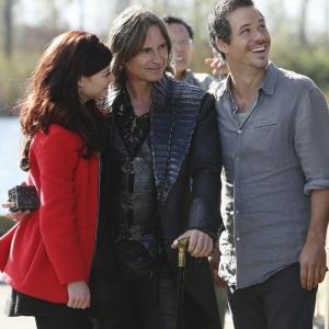 Still of Robert Carlyle Emilie de Ravin and Michael RaymondJames in Once Upon a Time 2011