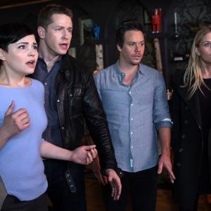 Still of Ginnifer Goodwin, Jennifer Morrison, Michael Raymond-James and Josh Dallas in Once Upon a Time (2011)