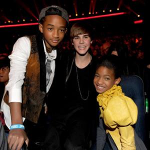 Jaden Smith, Willow Smith and Justin Bieber