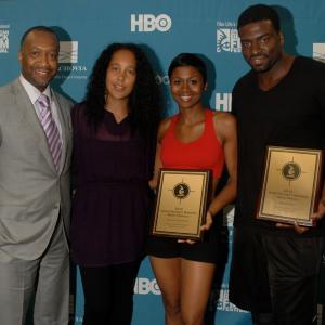 2010 American Black Film Festival Star Project winners with festival creator Jeff Friday, director Gina Prince-Bythewood, Emayatzy Corinealdi and Stephen Hill