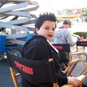 Vito Spatafore Jr. on the set of 