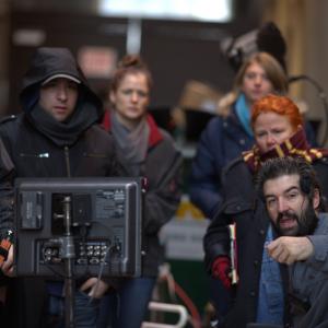 Jason Konopisos directing Triggerman by Doug Williams and starring C Thomas Howell Cathy Baron and Patrick Sane