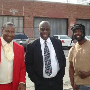 Terence Rosemore, Jimmy Walker and C.L. Taylor on the set of Sho-Nuff