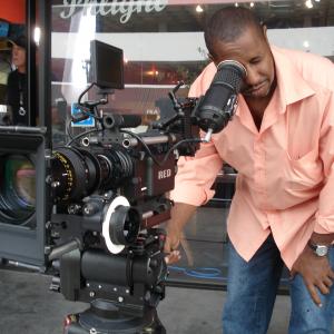 Terence Rosemore on the set of A Spot of Tea