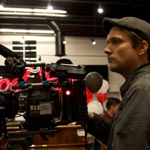 Director Tom Grey on the Set of Player Piano