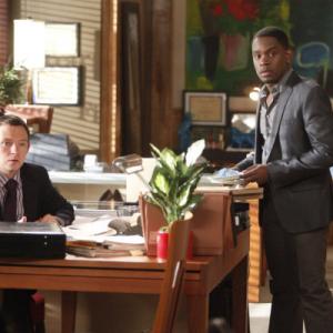 Still of Aml Ameen and Nate Corddry in Harrys Law 2011