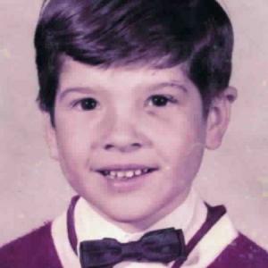 Carlo at age 5 in kindergarden. A blackeye would fortell the tough road ahead for the entertainer/athlete now businessman (Birdseye School in Stratford, CT).