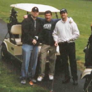Golfing in Fairfield County, CT are; son M1ke, Carlo, and brother Michael in 2002.