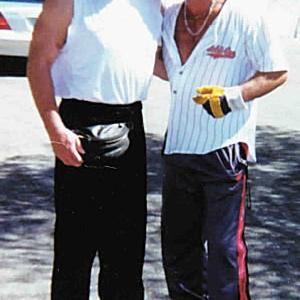 Carlo with James Caan at the Mecca