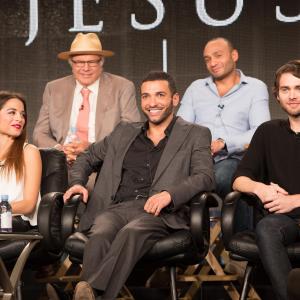 Main Cast  Production Team at the TCAs in Pasadena Jan 2015 for Killing Jesus  Smiles all round