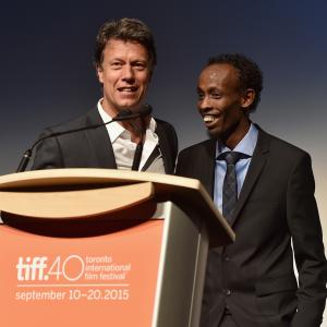 Gavin Hood and Barkhad Abdi at event of Eye in the Sky 2015