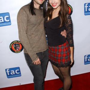 With actress/dancer Heather Tocquigny on the red carpet. (Heather's skirt by LiCari)
