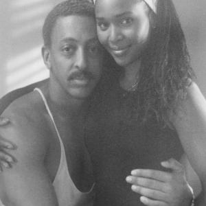 Still of Gregory Hines and Suzzanne Douglas in Tap (1989)