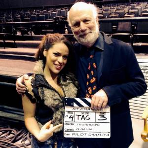 On set with Amaris Dupree & Director James Burrow in ABC's Saint Francis -The pilot (2014)