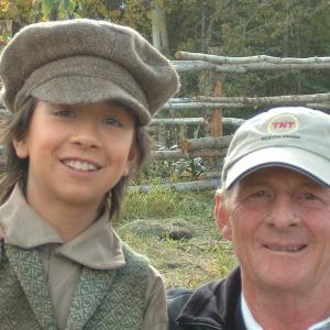 On the set of INTO THE WEST Sept 2004 Samuel Patrick Chu with Director Robert Dornhelm