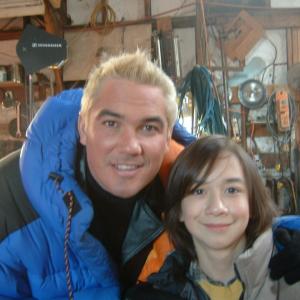 On the set of Max Havoc II; Dean Caine and Samuel Patrick Chu