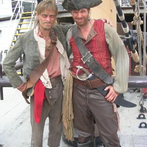 Actor Mackenzie Crook as Pirate Ragetti  actor Marc Bonne Ragettis Mate slash open their new found treasure to reveal White Chocolate MMS called Pirate Pearls News of the event spread throughout several media outlets a
