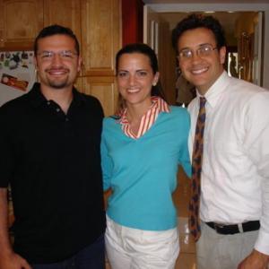Director Aram Velazquez Beth McIntosh and Paul Lasa on the set of A Much Too Open House
