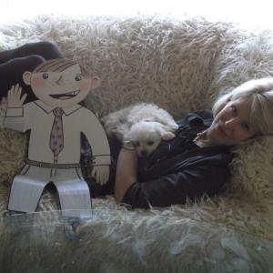 Me at Home with Flat Stanley and Lily