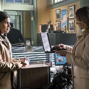 Still of Katie Cassidy and Carlos Valdes in The Flash 2014