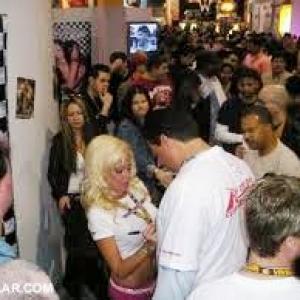 me signing autographs for my fans at AVN