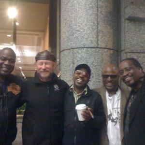 JB Warren with Earth Wind and Fire in Philadelphia Gary Bias Greg Moore friend Lee Jr and Morris OConner