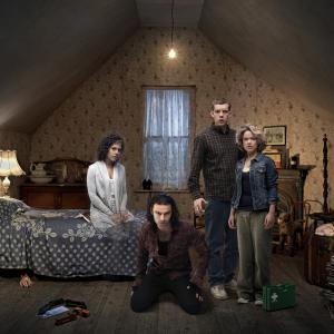 Still of Sinead Keenan, Russell Tovey, Lenora Crichlow and Aidan Turner in Being Human (2008)