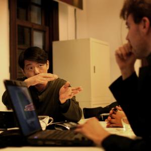 Lim Giong working with David verbeek(foreground)