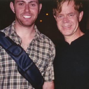 David Aranovich and William H Macy on the set of Spartan