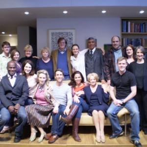 The cast from the Westend play: The Lady From Dubuque. Starring Maggie Smith, in London UK.