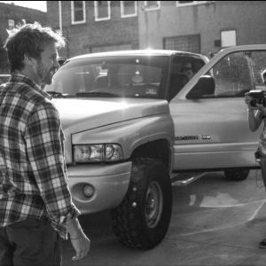 Rusty Joiner on the set of VOICELESS