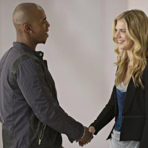 Still of Mehcad Brooks and Kate Miner in Necessary Roughness (2011)