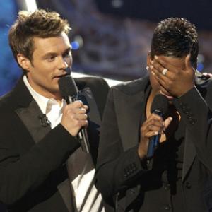 Ryan Seacrest and Fantasia Barrino at event of American Idol: The Search for a Superstar (2002)