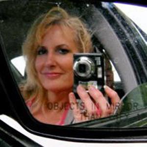 Carey Borth in car mirror. Comedy Central Pilot: Mark and Mike Show. Executive Producer Jeff Stilson, 2007. Reality Show Pilot of the filming of Scare Me Feature Film.