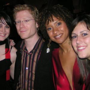 Emalee Burditt, Anthony Rapp (RENT), Traci Thoms (RENT) and Katie Burditt at the 2005 Red Party