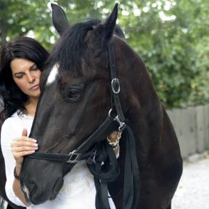 Isabelle Champeau on the set of 