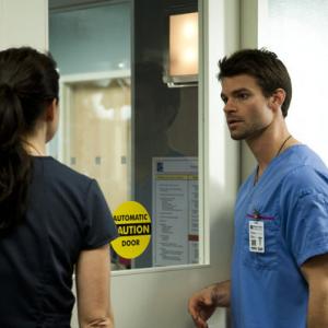 Still of Daniel Gillies and Erica Durance in Saving Hope 2012