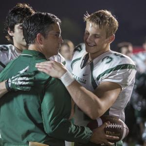 Still of Jim Caviezel, Alexander Ludwig and Matthew Daddario in When the Game Stands Tall (2014)