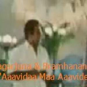 with Nagarjuna & Bramhanandam in 'Aavidaa Maa Aavide'