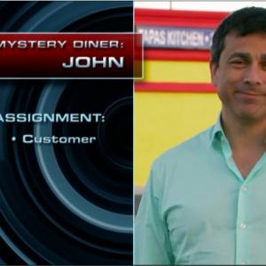John Prudhont as Mystery Diner John in Season 6 Episode Lifes Not a Beach of the TV show Mystery Diners