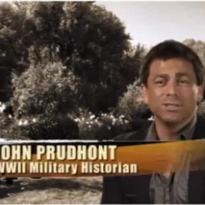 John Prudhont as the Military History Expert for the episode 