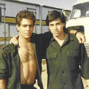 Robert Hallak and John Prudhont during filming of their GuestStar Roles in the 3rd Episode Thief of Budapest of the hit TV Series MacGyver