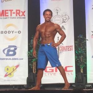 Competing in NPC Master's Men's Physique at the Southwest Muscle Classic in Las Vegas in 2015. Took 4th Place.