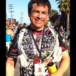 John Prudhont after finishing the Innagural Hollywood Half Marathon in 2012