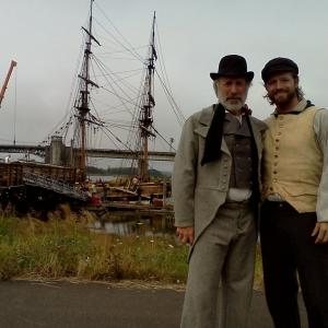 Darin Southam with Rick Macy on set of Ephraim's Rescue.