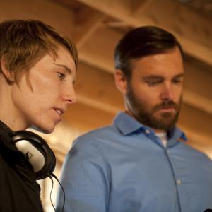 Steph Green works with Will Forte on the set of Run  Jump