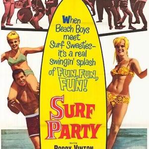 Surf Party Movie Poster starring Bobby Vinton Patricia Morrow Jackie DeShannon Kenny Miller Richard Crane Lory Patrick Martha Stewart Jerry Summers The Astronauts and The Routers