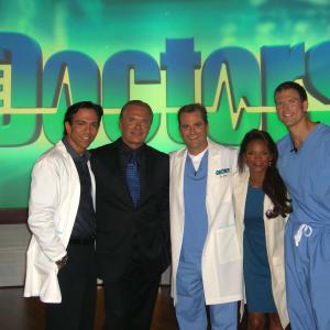 Dr Bill Dorfman with the cohosts of The Doctors TV series